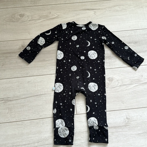 OG Posh Peanut Riley One Piece, black moons, bamboo pajama - Picture 2 of 6